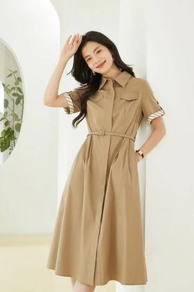 Le Malene 翻领衬衫连衣裙 20321