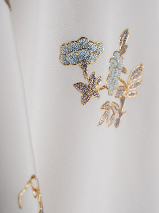 盛唐牡丹大师系列| 重工盘金江崖海水纹外套-白色 商品图2