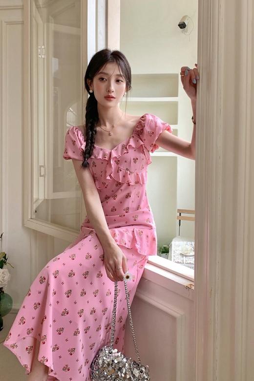 SUMMER & SAGE 法式碎花收腰连衣裙 20312 商品图1