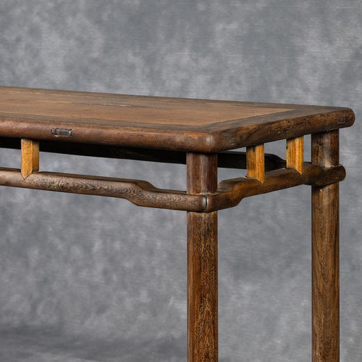 清早期	鸂鶒木镶黄花梨罗锅枨矮栳条桌 商品图2