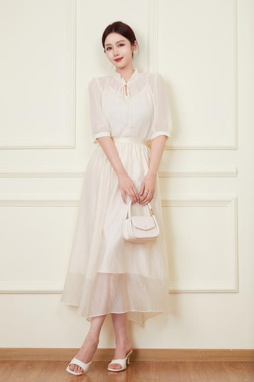 ANSUABEL 米色肌理感衬衣半裙套装 20307 商品图2