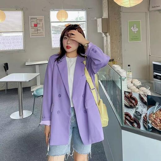 双十二福利！【诗铭洛可】XCY211西服OL风双排扣宽松通勤气质单件外套 商品图1