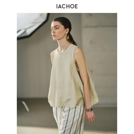 棉仓3531501035-IACHOE肌理感A字型背心 商品图2
