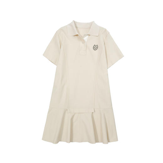谜底连衣裙短袖女2025夏季新品休闲POLO领合身H型短裙252ML0519 商品图4
