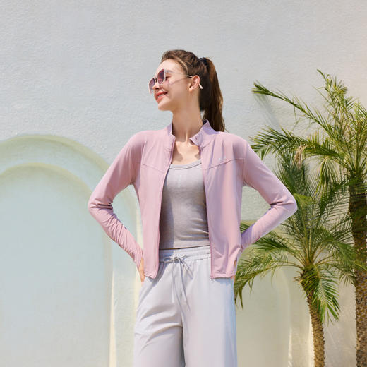 半身缘女装 夏季立领修身可调整抽绳防晒衣252113U08513496 商品图2