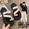 【YW】无忧购韩版休闲小个子外穿百搭金属扣夹趾凉拖鞋2380（截单后3-5天发货) 商品缩略图0