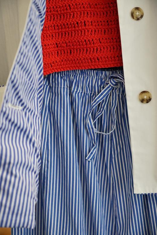 NITTO 蓝白细纹休闲裤 商品图12