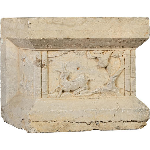 明	石雕鹿纹方座 商品图5