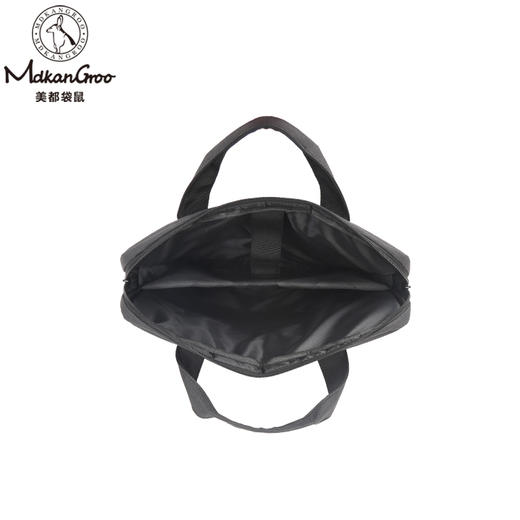 美都袋鼠/MDKANGROO 休闲黑色灰色牛津布手提电脑包可放15.6英寸笔记本电脑MDXXB4008-A（黑） 商品图4