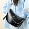 【预售3天】百搭爆裂纹女包简约休闲单肩包饺子包斜挎包D3039 商品缩略图2
