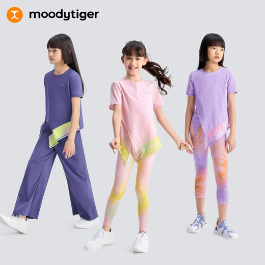 moodytiger女童T恤25夏新轻薄个性打结儿童短袖|Air Supply52210106 商品图4