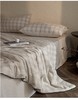 2025新款日式简约棉麻格纹空调被水洗棉麻夏凉被3件套 商品缩略图3