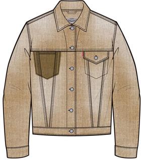 LEVIS男牛仔夹克0015E0007