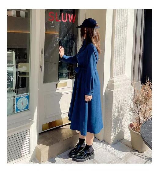 超值购【诗铭洛可】XCX235 连衣裙翻领衬衫春秋裙B9-3 商品图2