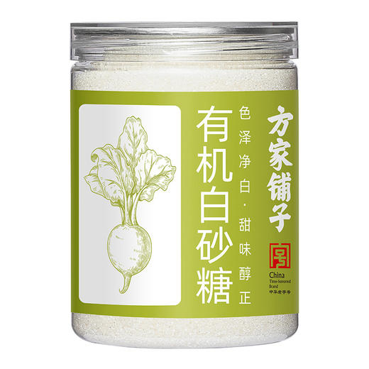 方家铺子 有机白砂糖500g/瓶装 商品图1