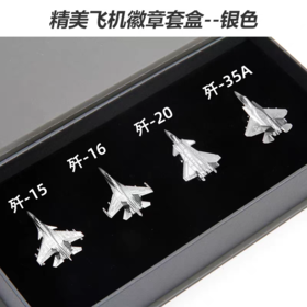 【中航工业官方正品-长春航展、九三阅兵纪念品】 特尔博珠海航展纪念品战斗机模型徽章钥匙扣 歼15 歼16  歼20 歼35A徽章礼盒