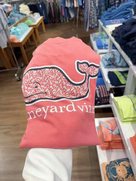 💰580/2件🇺🇸包邮✈️ 👨🏻Vineyard Vines小鲸鱼男士长袖纯棉T恤 商品图1