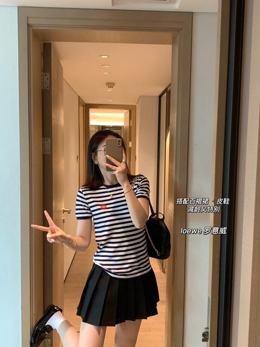 原版罗意条纹定位显瘦海魂衫弹力T恤 商品图8