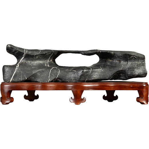 灵璧石文房赏石（红木座） 商品图5