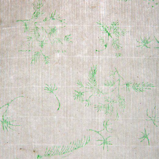 80年代天津杨柳青画店制木版水印草叶纹大画笺（单张） 商品图14