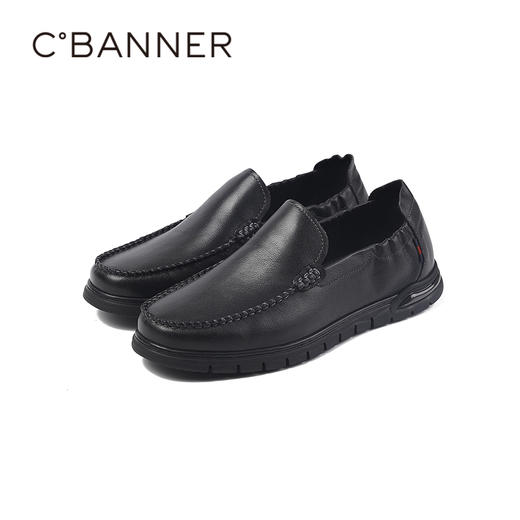 千百度秋季牛皮鞋面鞋垫软底软面柔感鞋男鞋A25407323 商品图4