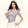 Ariseism  美式复古辣妹修身设计感短袖T恤女夏季新款显瘦上衣 商品缩略图1