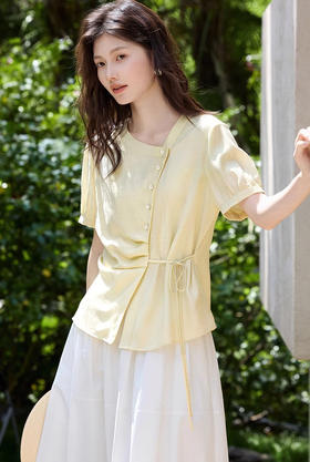 （小眠专属）肌理显瘦系带衬衫