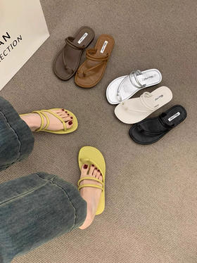 【YW】无忧购法式仙女风两穿细带平底套趾凉鞋188（截单后3-5天发货)