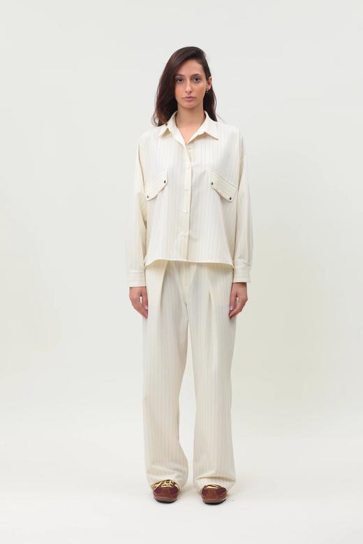 Ginette Garde  ANGELE衬衫 / GABRIEL阔腿裤-白条纹 商品图2