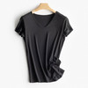 大弹力裸感超舒适！含真丝！2025新款桑蚕丝T恤U/圆/V领修身纯色短袖衫女款！ 商品缩略图9