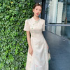 奢姿大码女装2025夏季减龄碎花拼接旗袍连衣裙胖妹妹立领时尚裙子9952890409 商品缩略图2