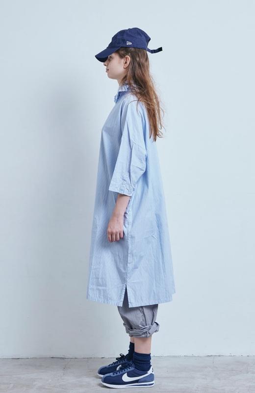 （g）细条纹衬衫领连衣裙 商品图12