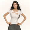 Ariseism  美式复古辣妹修身设计感短袖T恤女夏季新款显瘦上衣 商品缩略图0