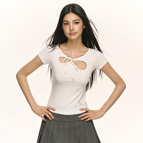 Ariseism  美式复古辣妹修身设计感短袖T恤女夏季新款显瘦上衣