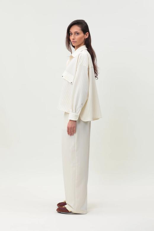 Ginette Garde  ANGELE衬衫 / GABRIEL阔腿裤-白条纹 商品图4