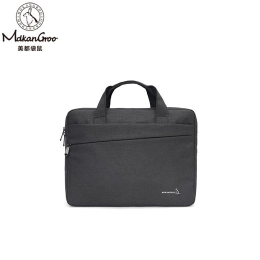 美都袋鼠/MDKANGROO 休闲黑色灰色牛津布手提电脑包可放15.6英寸笔记本电脑MDXXB4008-A（黑） 商品图0