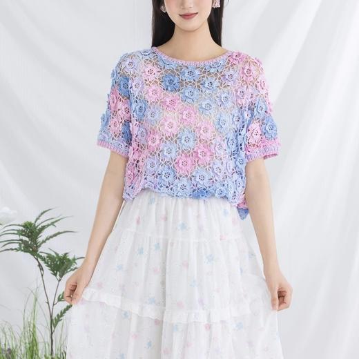 苏苏姐家拾夏花朵罩衫手工diy编织钩针蕾丝线毛线团自制上衣材料包 商品图1