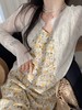 法式浪漫V领随身小碎花吊带雪纺裙显瘦连衣裙 商品缩略图5