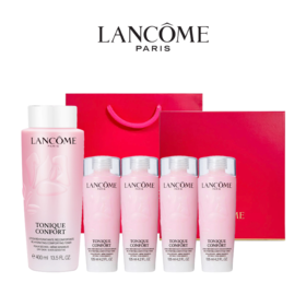 五一嗨购季 【全球购·买一送三/四】Lancome新版兰蔻粉水400ml+新版兰蔻粉水125ml*3/4+礼盒礼袋·现货速达_bba