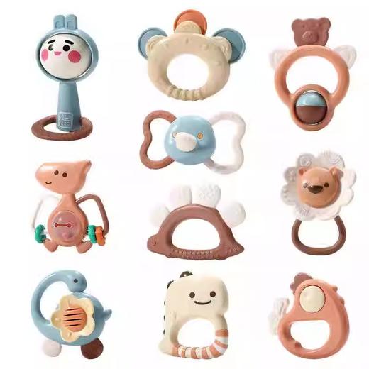 汇乐新生儿安抚手摇铃可水煮可咬宝宝磨牙玩具满月礼盒套装0-1岁 商品图3