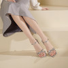 Westory2025年夏季高跟烫钻凉鞋露趾凉鞋宴会鞋S25BG62311 商品缩略图5