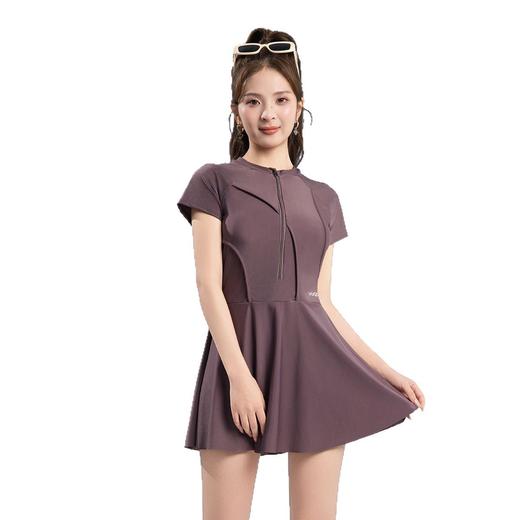 【2025显瘦神器🔥】微胖女孩必备温泉泳衣！遮肉高领设计，速干又时尚💃黑色连衣裙款，舒适自信美出新高度！温泉泳衣 连衣裙女款 保守高领微胖女孩黑色遮肉显瘦大码 2025年新款 商品图4