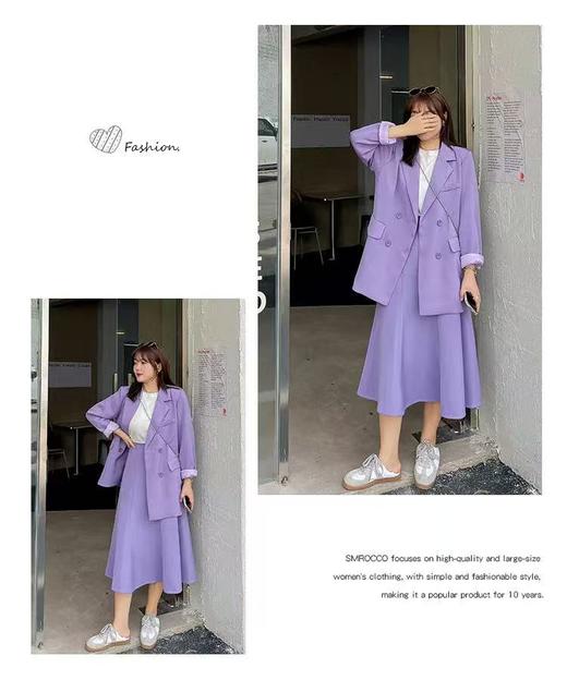 双十二福利！【诗铭洛可】XCY211西服OL风双排扣宽松通勤气质单件外套 商品图4