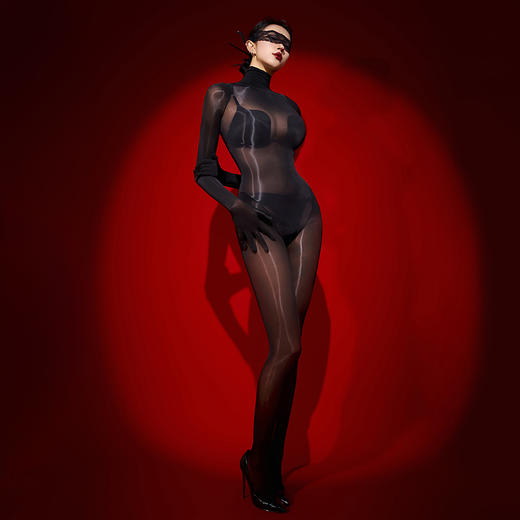 纵锦浪里性感油光全身连体丝袜 商品图5