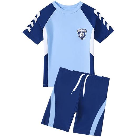 【男孩夏日必备🔥】2025新款高效防晒泳衣🌞UPF50+守护娇嫩肌肤💦舒适透气，畅游无忧！妈妈放心之选❤️儿童泳衣男童分体 2025新款爆款游泳衣 中大童青少年男孩夏泳装套装 商品图4