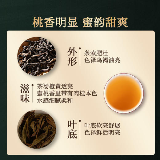 岩语 蜜桃肉桂 岩茶特级武夷岩茶桃香乌龙茶中轻火大红袍罐装48g 商品图2