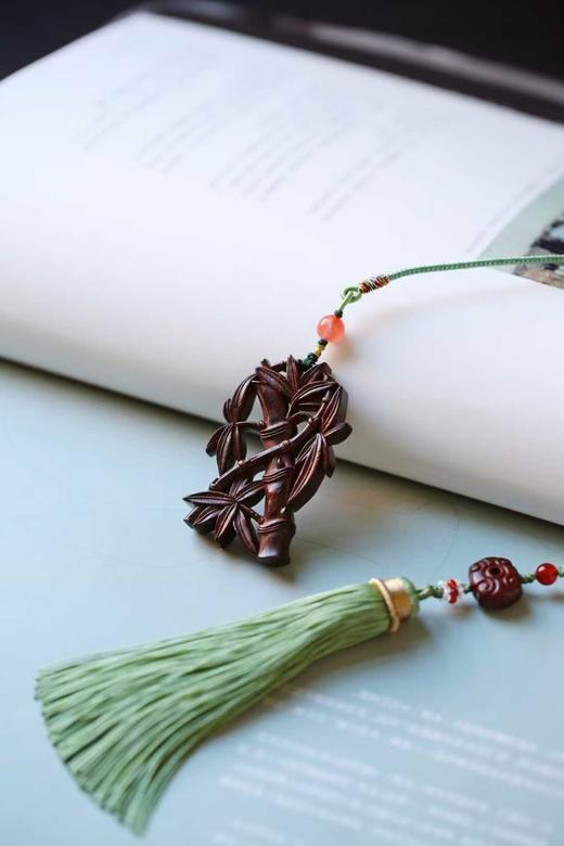 竹报平安°小叶紫檀挂件 商品图0