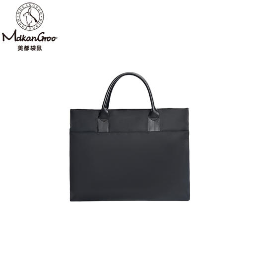 美都袋鼠/MDKANGROO 休闲黑色牛津布手提电脑包会议包可放15.6寸笔记本电脑MDGWB807-5A 商品图3