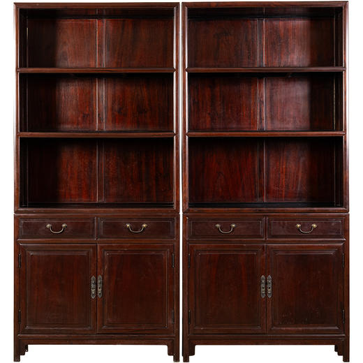 二十世纪	红木三层书柜（一对） 商品图5