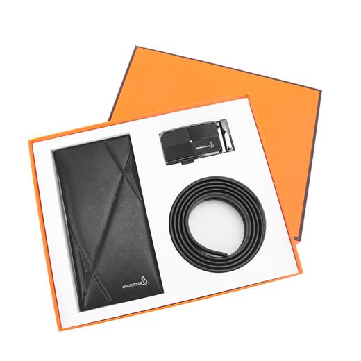 美都袋鼠/MDKANGROO男士自动扣皮带牛皮钱夹两件套礼盒MD90002-2A 商品图2